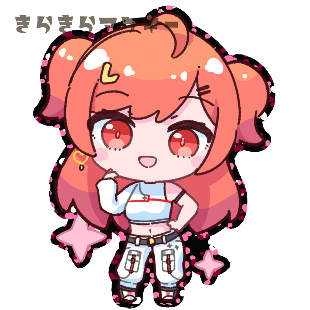 一条莉々華 きらきらアクキー(ピンク)