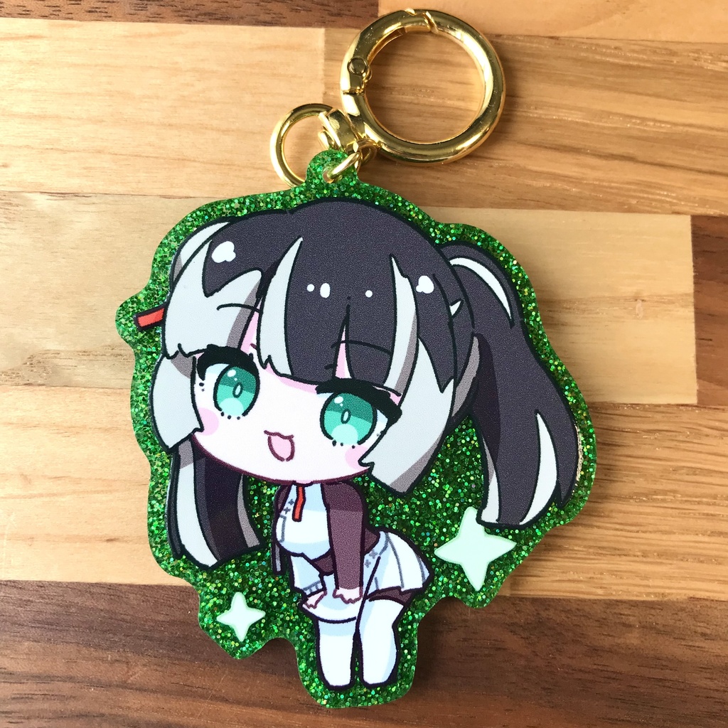 儒烏風亭らでん きらきらアクキー(グリーン)
