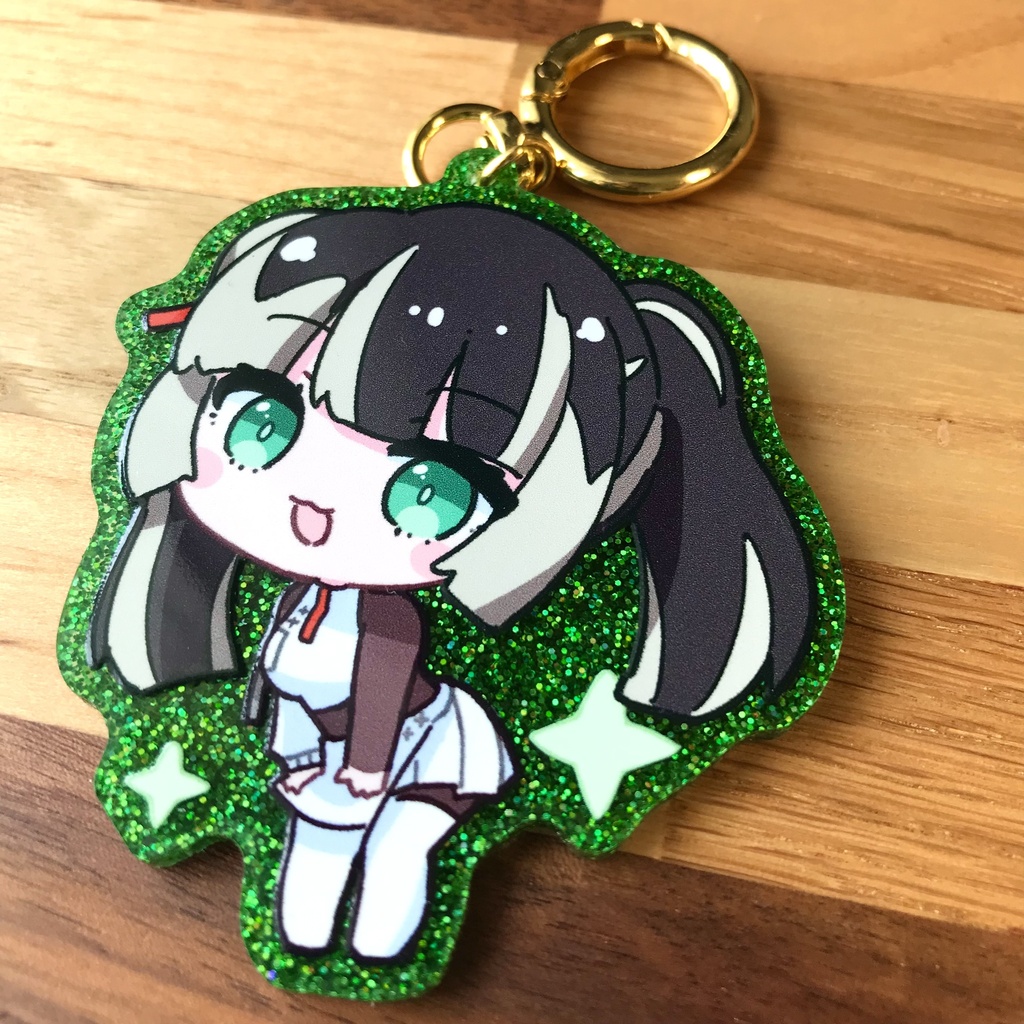 儒烏風亭らでん きらきらアクキー(グリーン)