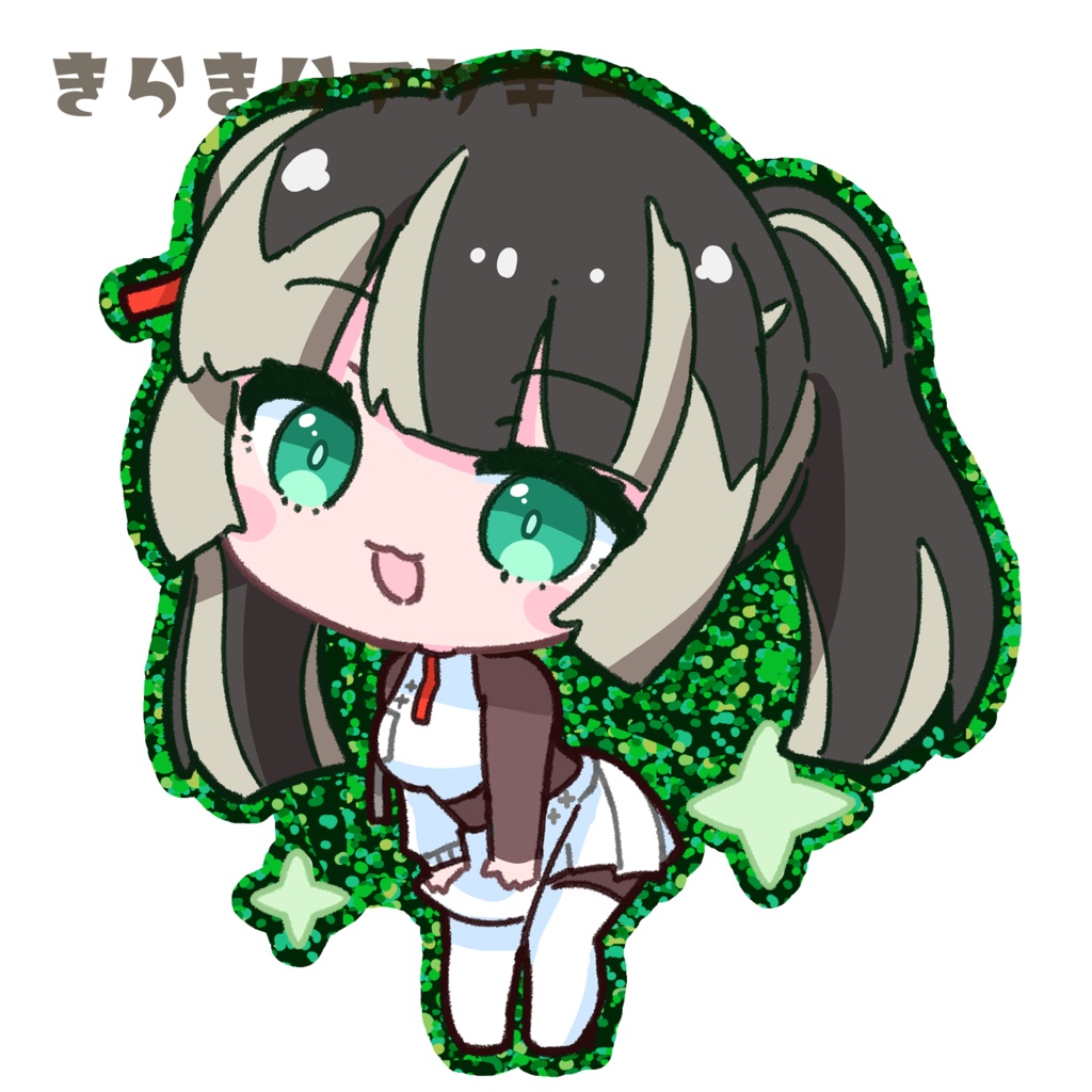 儒烏風亭らでん きらきらアクキー(グリーン)