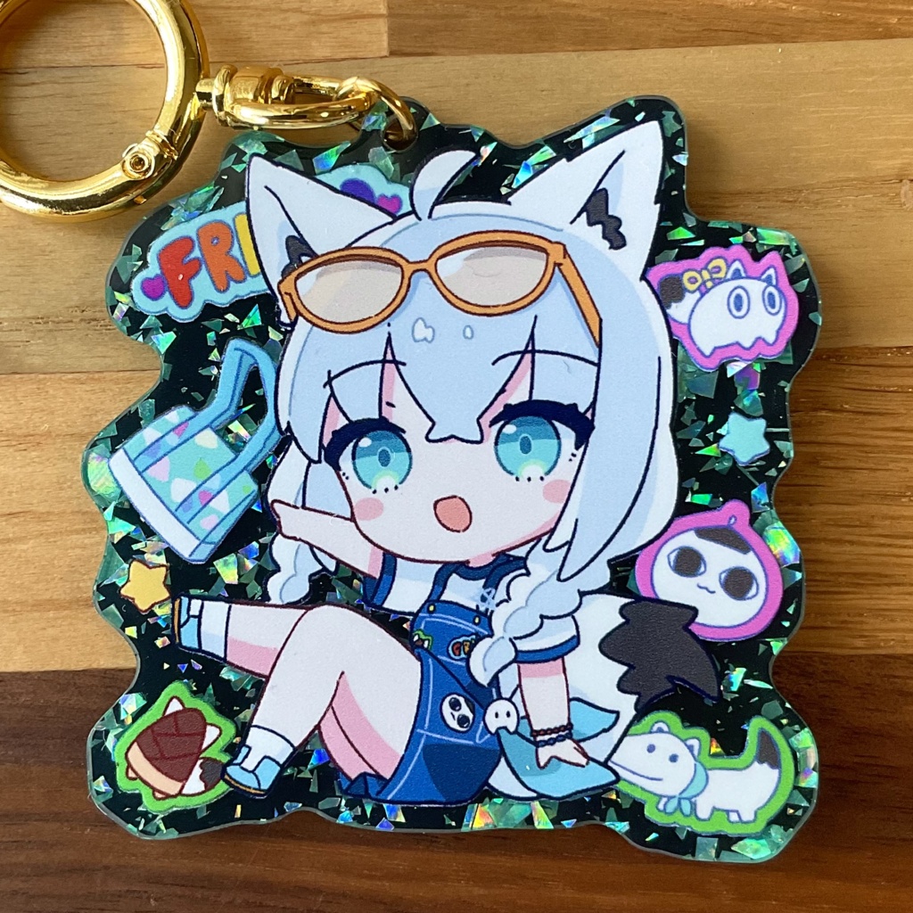 白上フブキ(ホロナツ)きらきらアクキー(エメラルド)