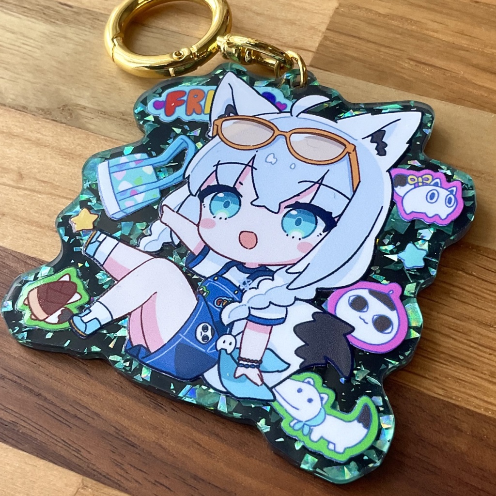 白上フブキ(ホロナツ)きらきらアクキー(エメラルド)
