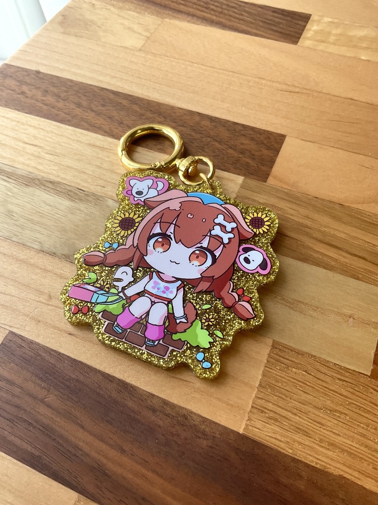 戌神ころね(ホロナツ)きらきらアクキー(ゴールド)