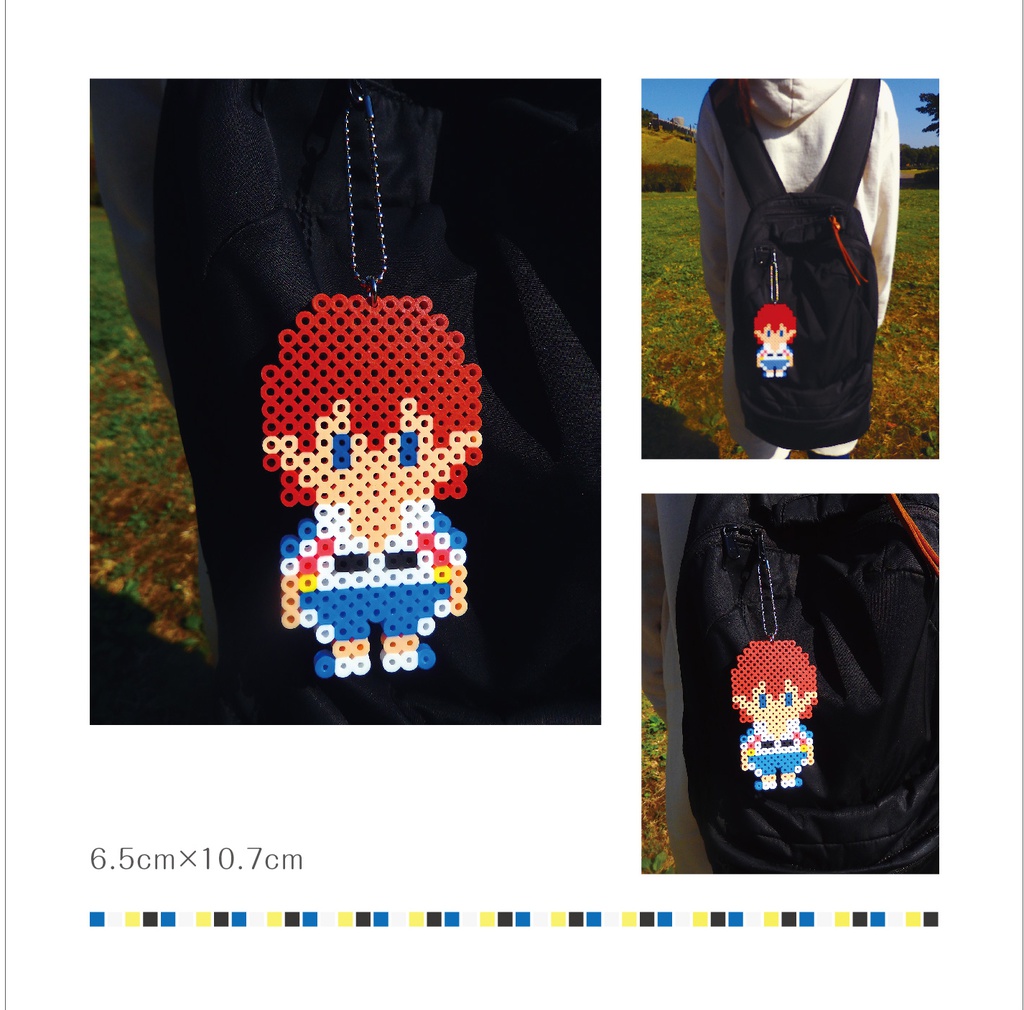 hakogaku beads 弱虫ペダル・箱根学園アイロンビーズキーホルダー