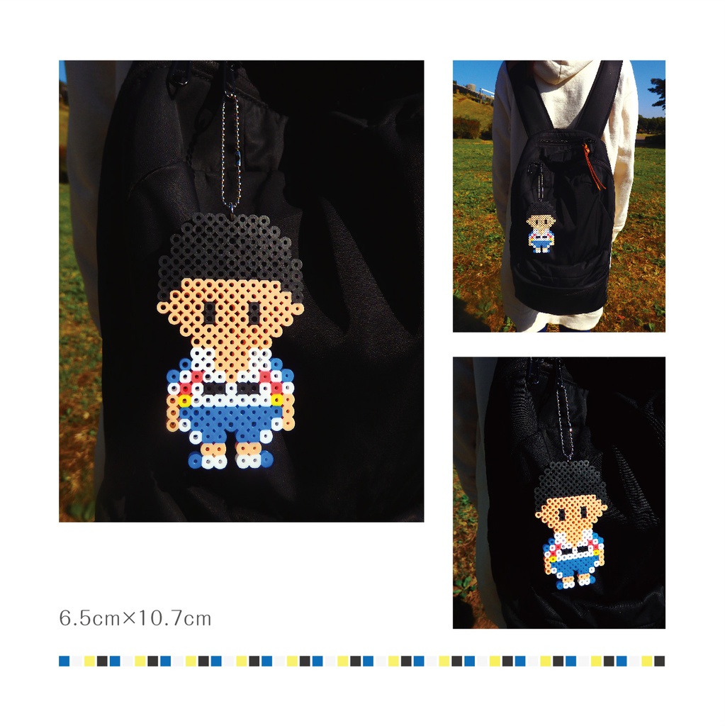 hakogaku beads 弱虫ペダル・箱根学園アイロンビーズキーホルダー