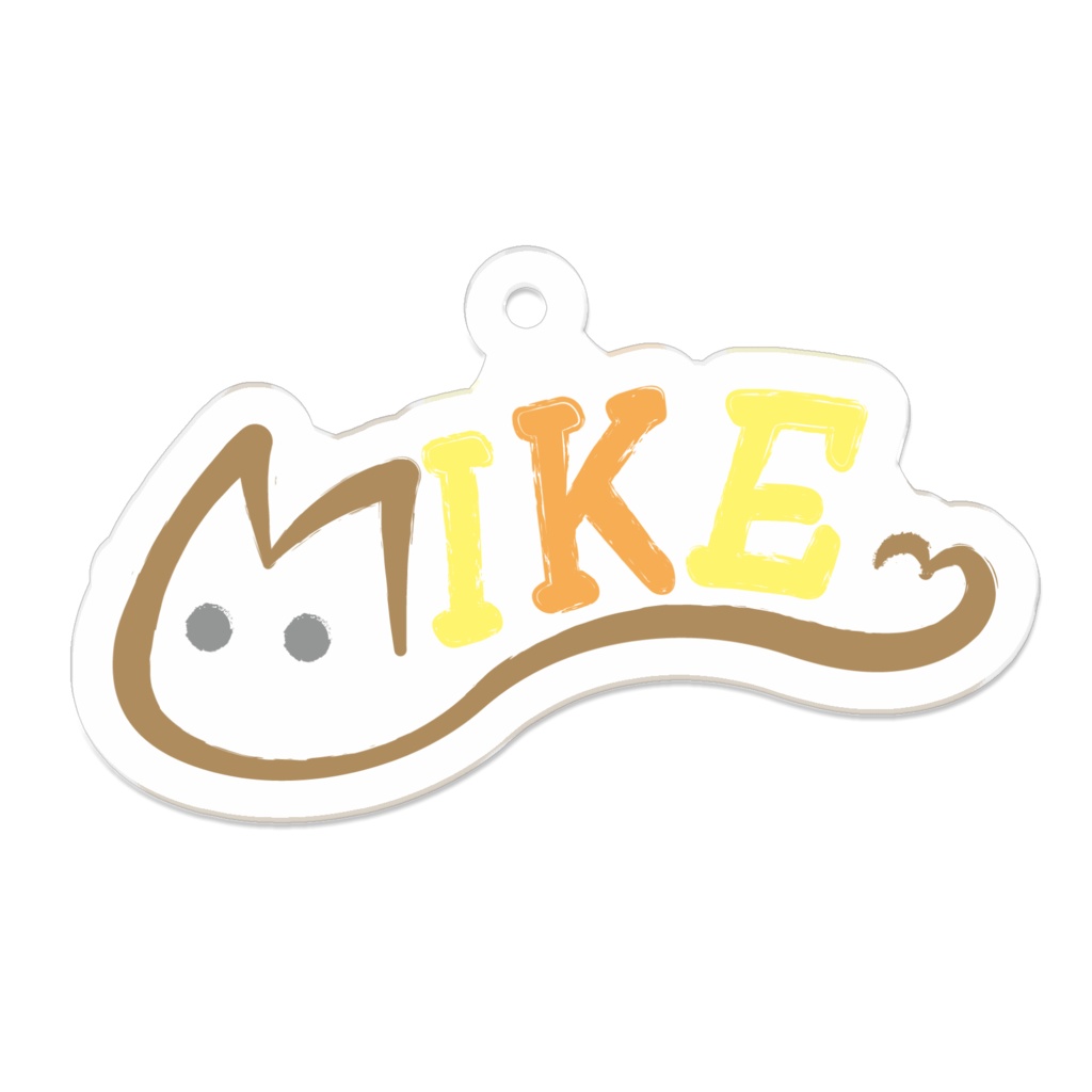 Mike 三毛猫 アクリルキーホルダー 【猫ロゴシリーズ】