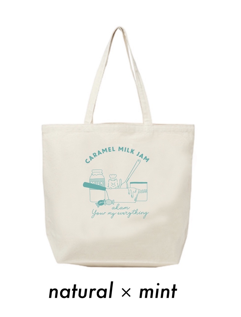 大きなトートバッグ ナチュラル Caramel Milk Jam Booth