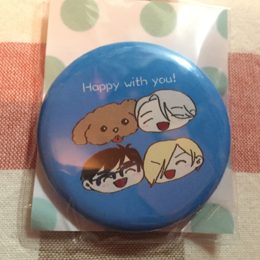 ユーリ!!!なかよしミニタオルと缶バッジ