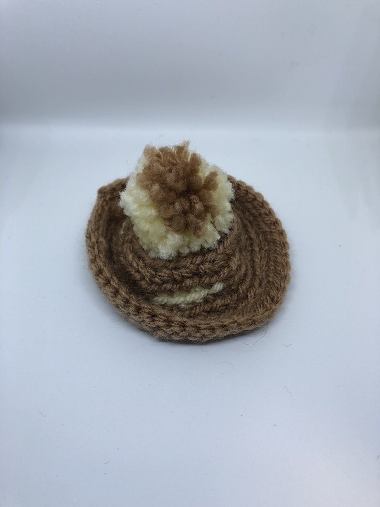 ぬいぐるみ用ニットキャップつば付き　被り口5cm