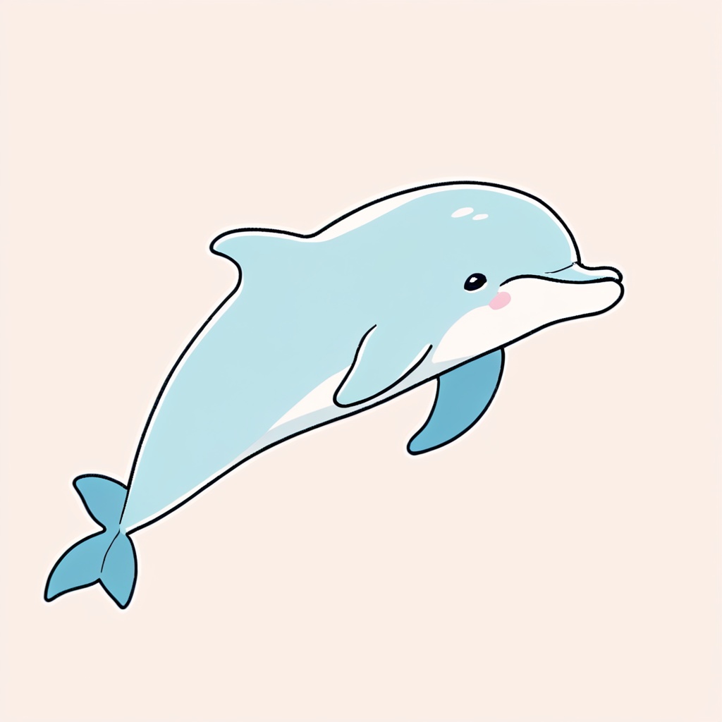 ゆるふわ動物（イルカ）