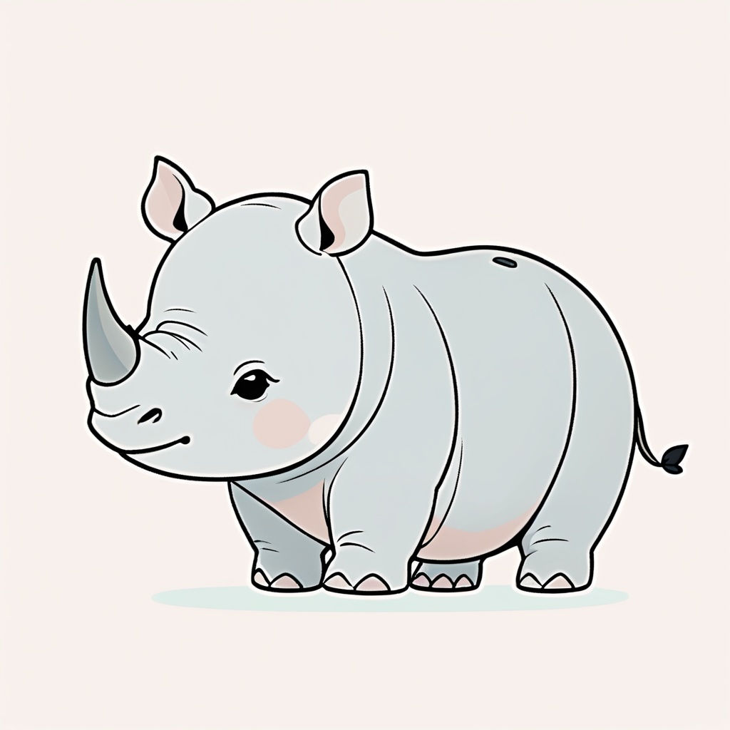 ゆるふわ動物（サイ）