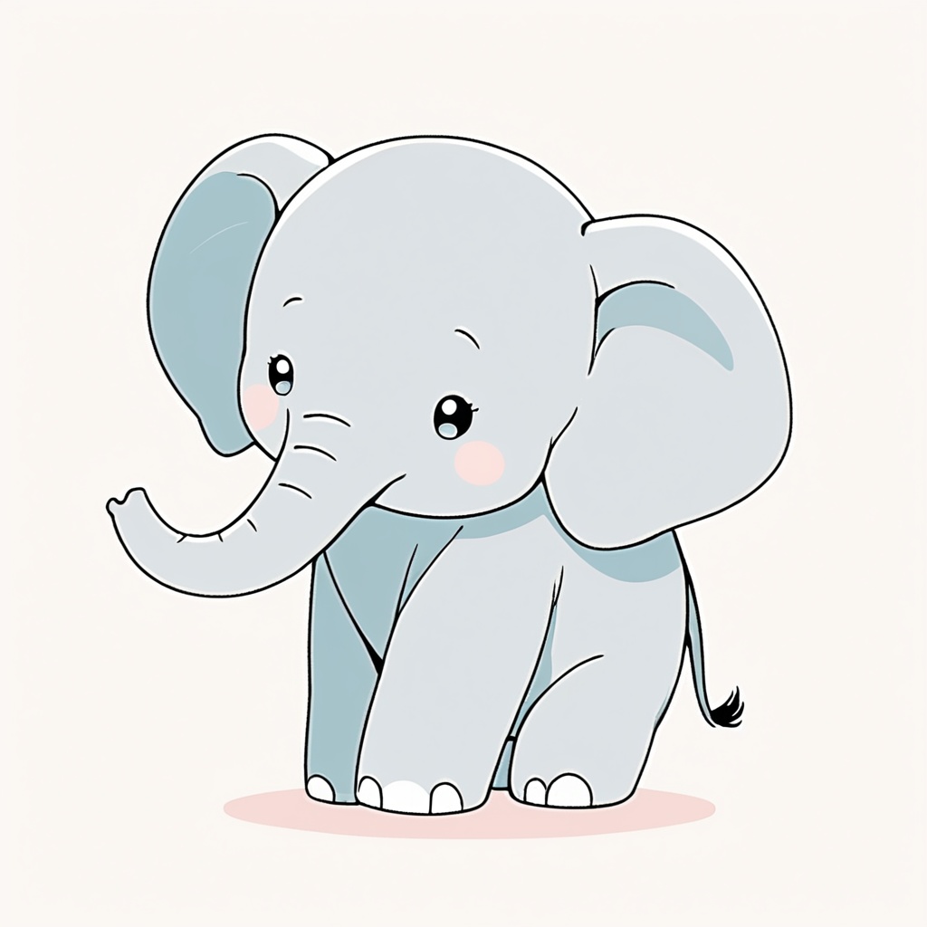 ゆるふわ動物（ゾウ）