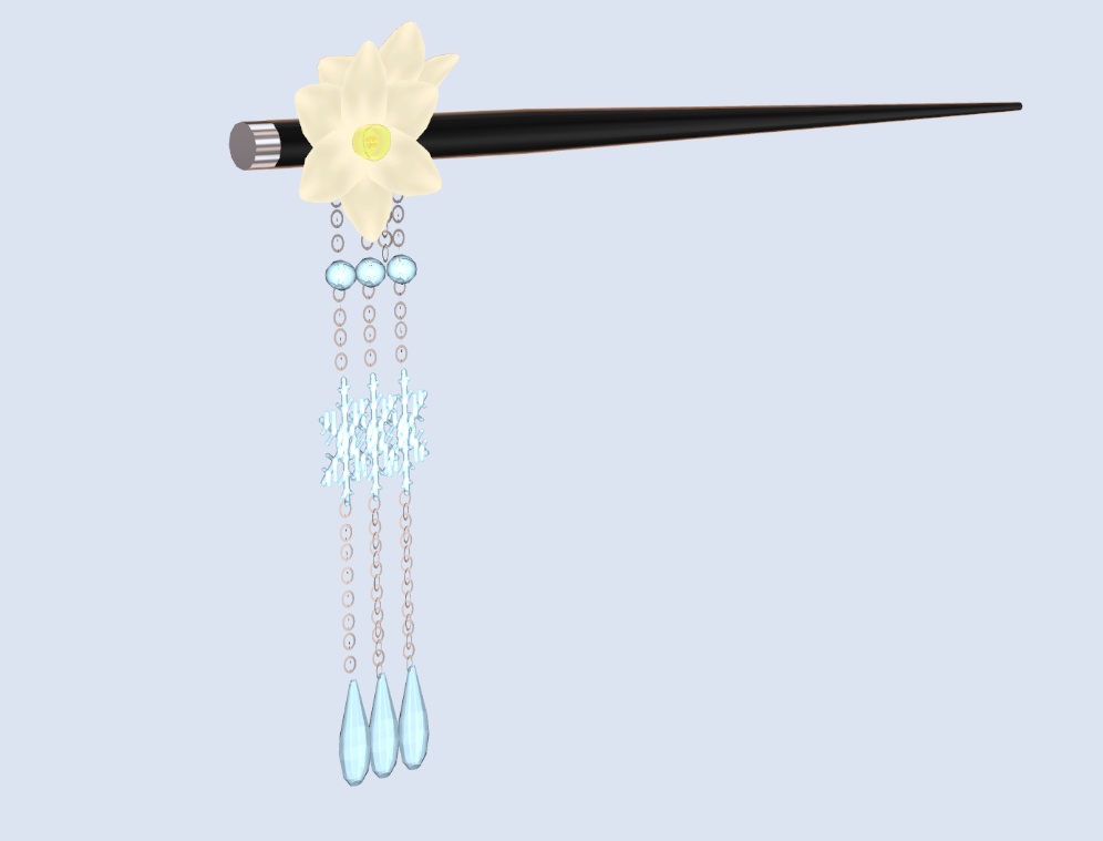 雪花のかんざし Snowflower Kanzashi