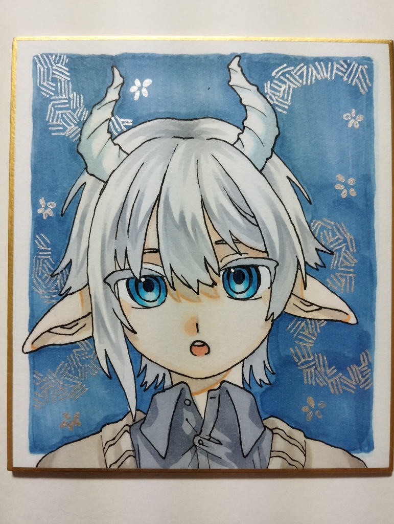 イラスト色紙原画4種