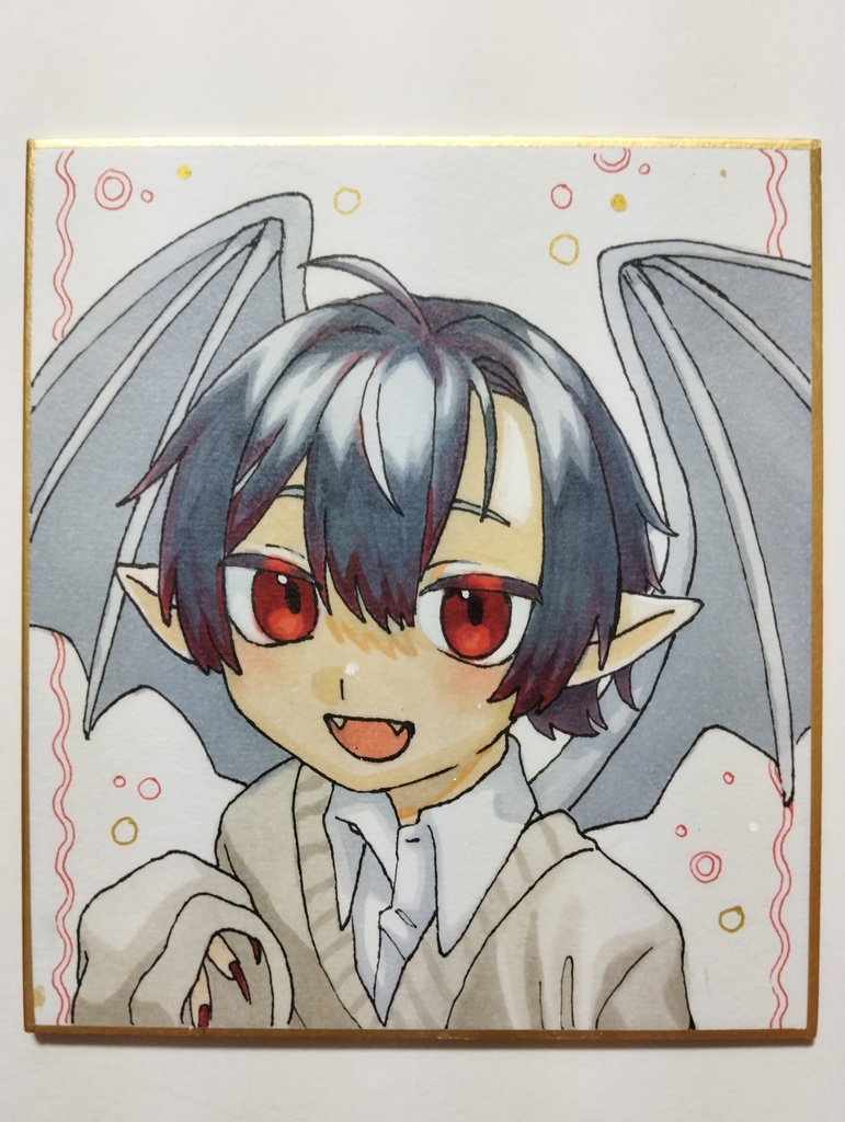 イラスト色紙原画4種