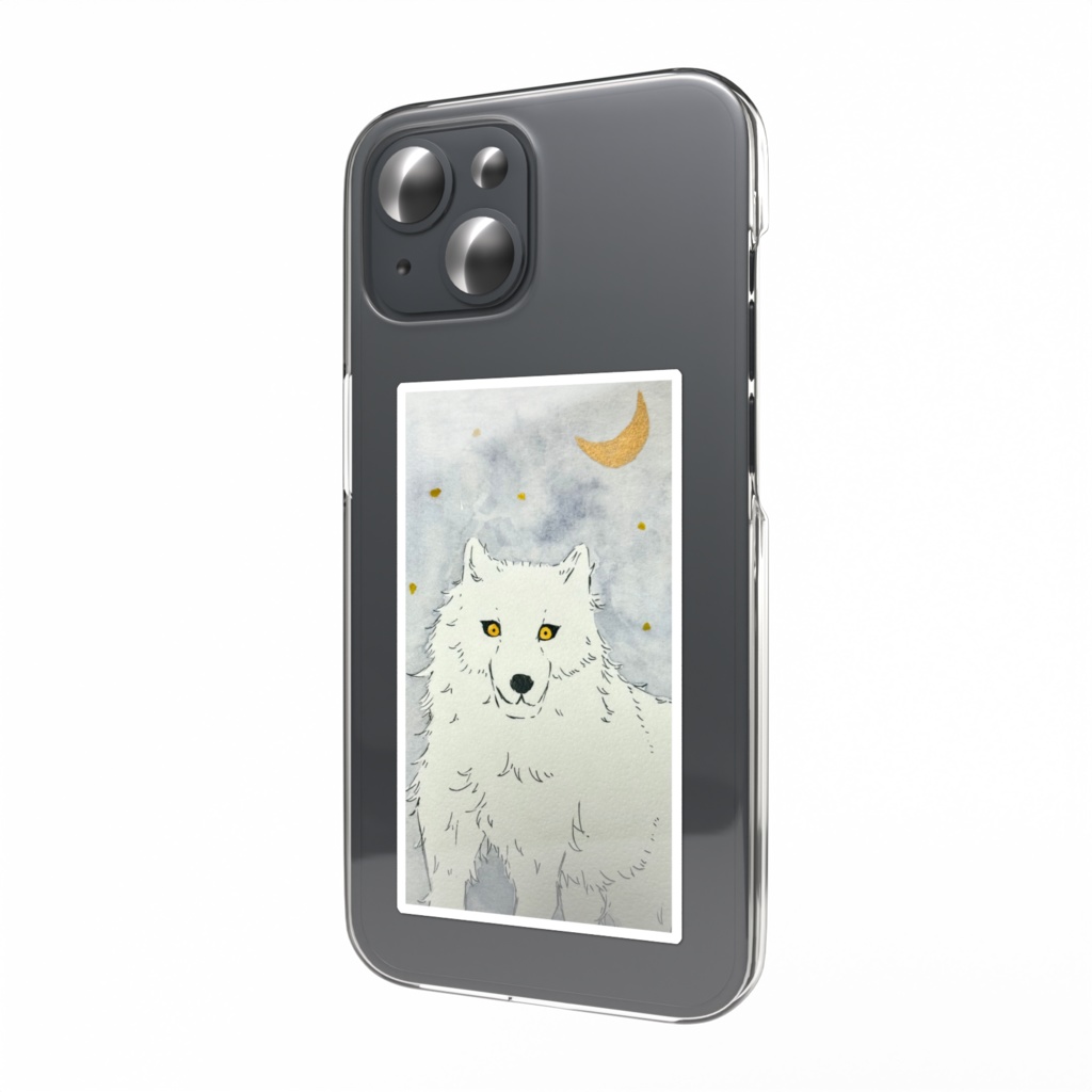 白いオオカミステッカー