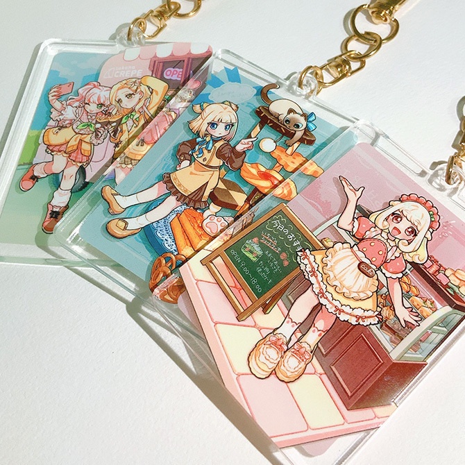 【お菓子擬人化イラスト】多層アクキー