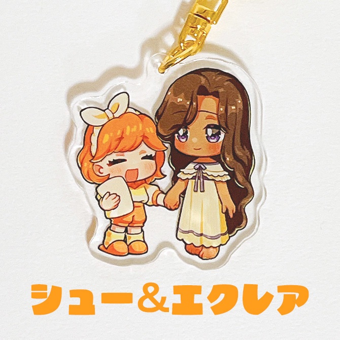 【お菓子擬人化イラスト】ミニキャラアクキー