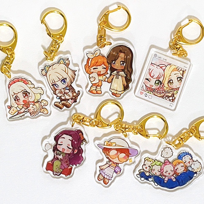 【お菓子擬人化イラスト】ミニキャラアクキー