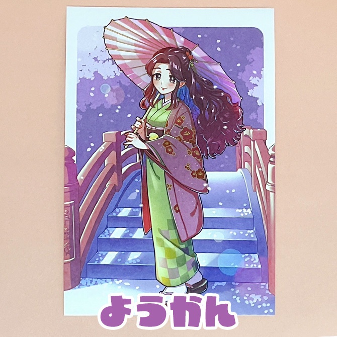 【お菓子擬人化イラスト】ポストカード