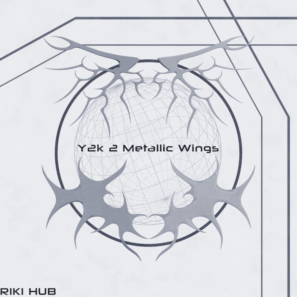 [RIKI HUB] Y2K 2 METALLIC WINGS 