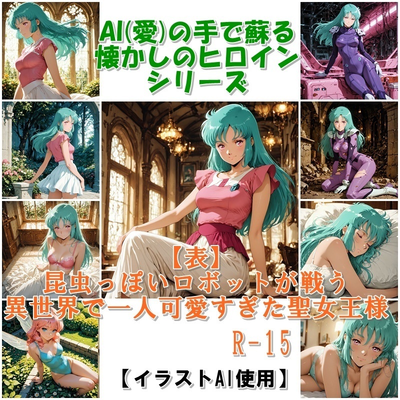 『【表】昆虫っぽいロボットが戦う異世界で一人可愛すぎた聖女王様』AIの手で蘇る懐かしのヒロインシリーズ