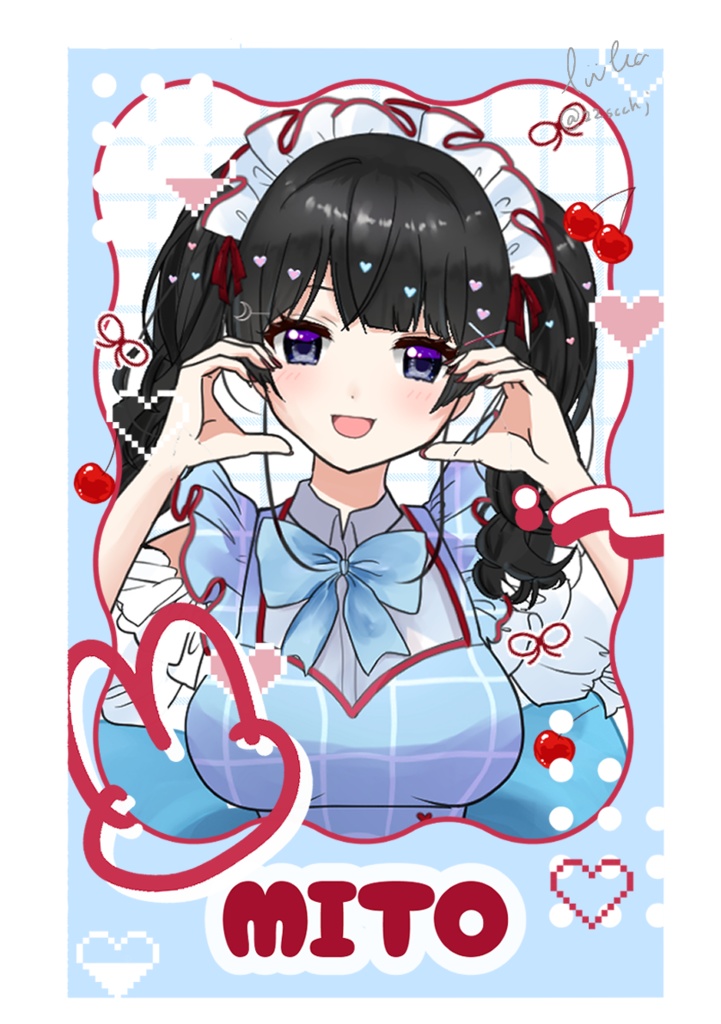 にじうぉ〜ずメイドさん🩵❤️🤍チェキ風カード