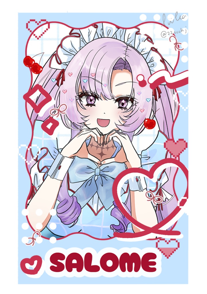 にじうぉ〜ずメイドさん🩵❤️🤍チェキ風カード