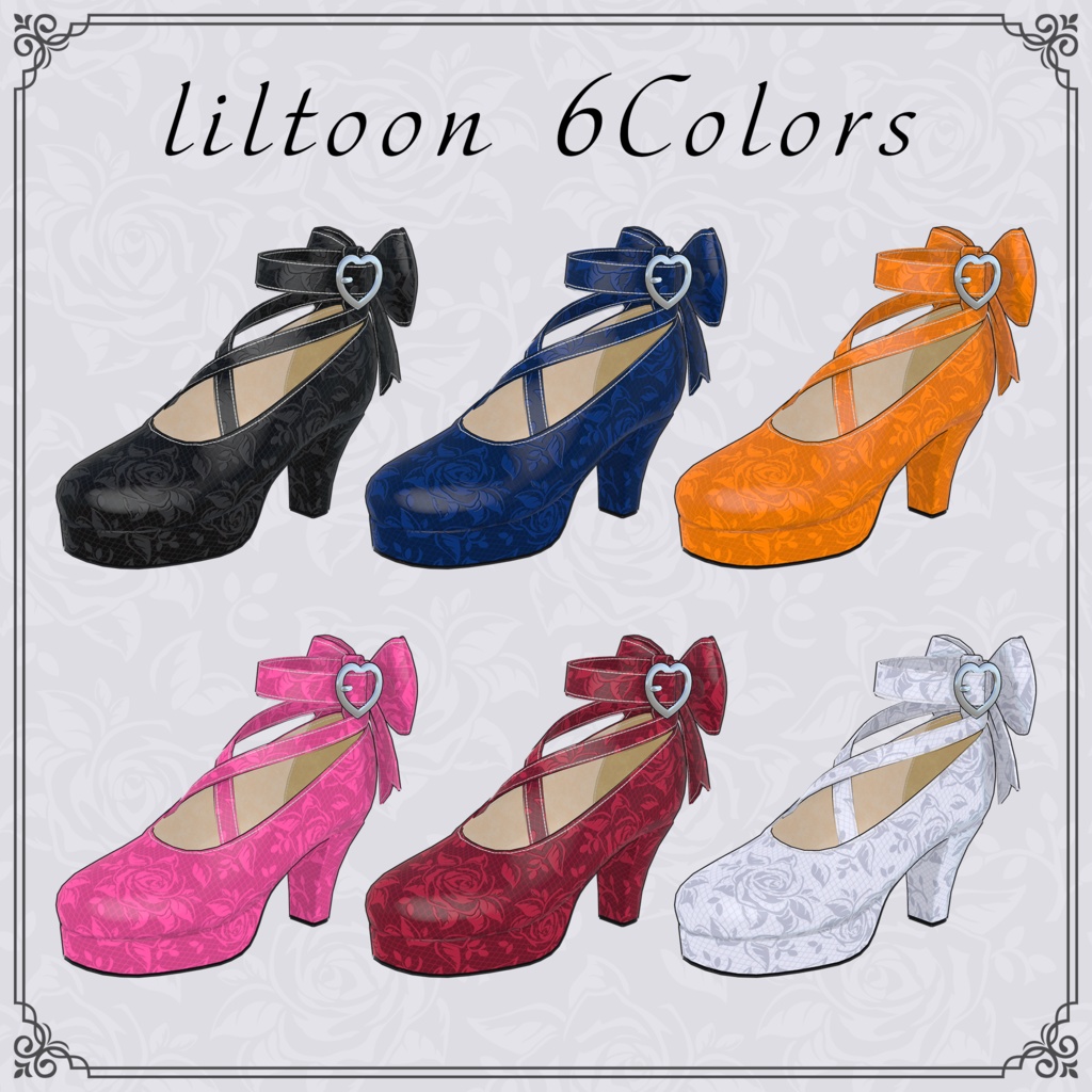 【桔梗ちゃん用】靴 リボン付きパンプス カラーバリエーション6色
