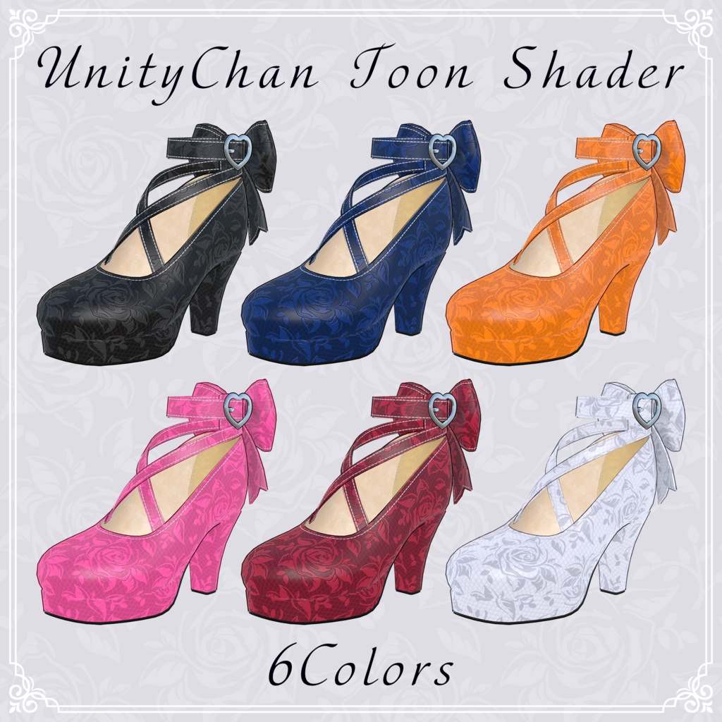 【舞夜ちゃん用】靴 リボン付きパンプス カラーバリエーション6色