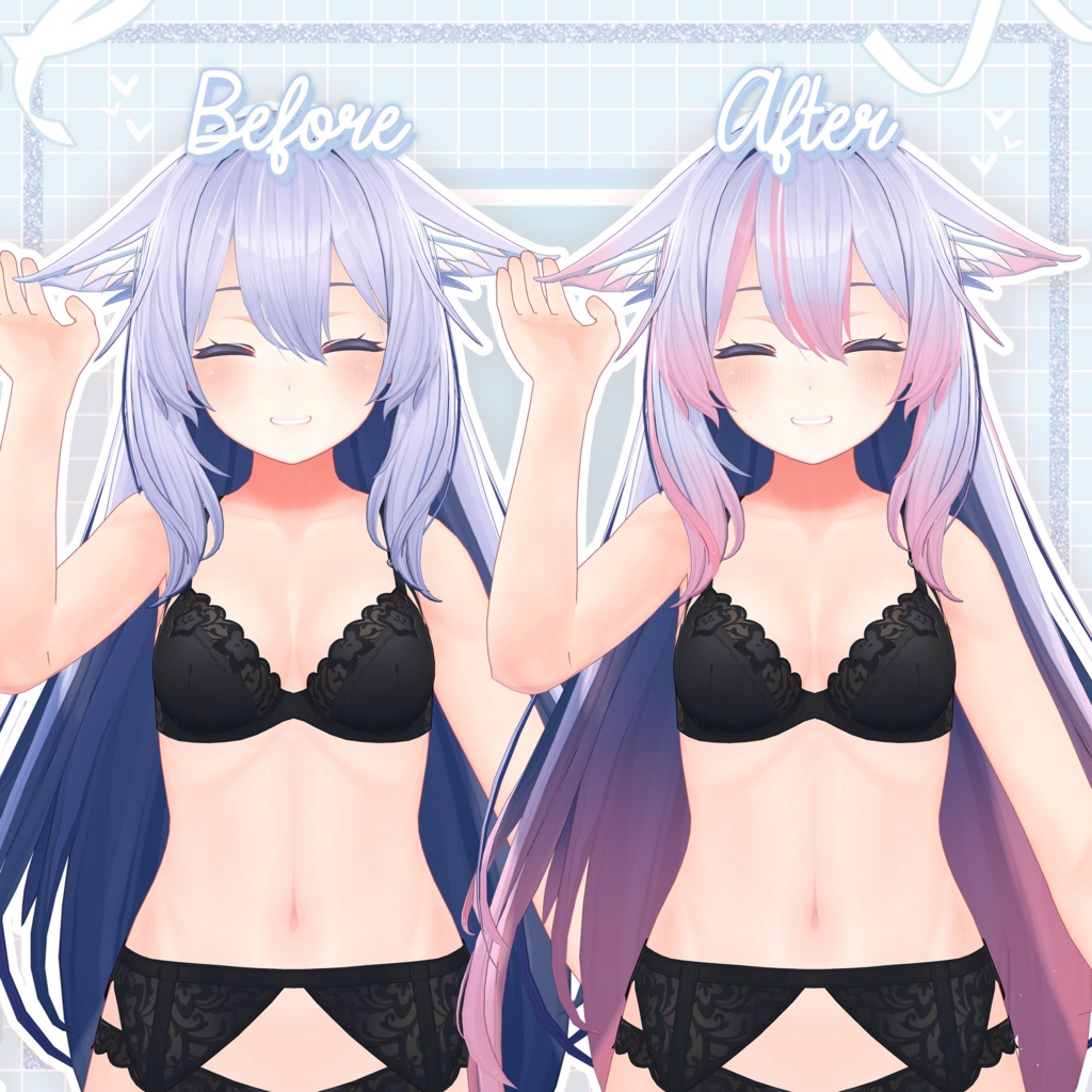 【桔梗専用】Hairグラデーション・メッシュ【セットアップ動画付き】