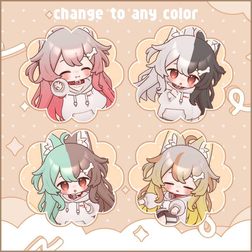 【ぽちまる専用】Hairグラデーション メッシュ・ツートンカラー【セットアップ動画付き】