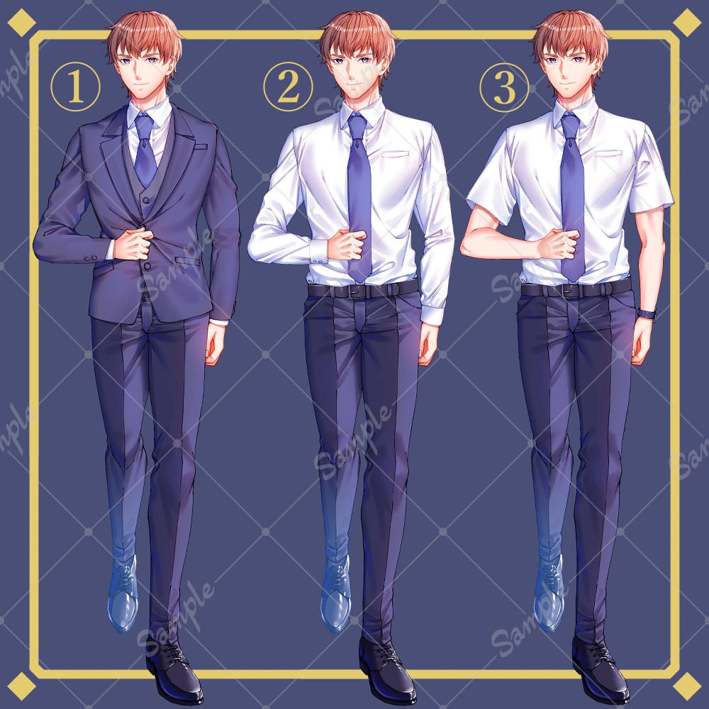【立ち絵素材】スーツ男性