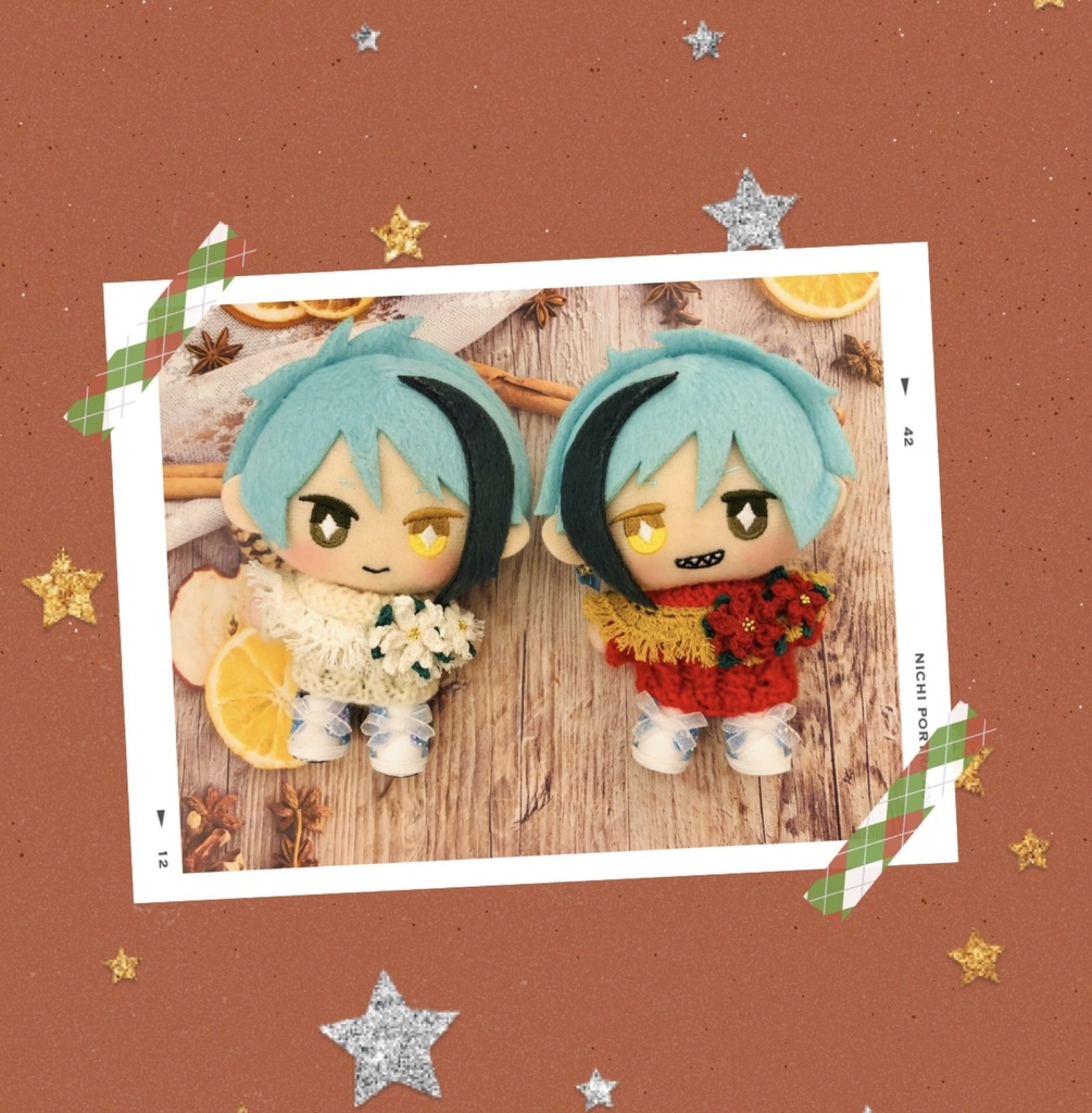 ポインセチアなニット