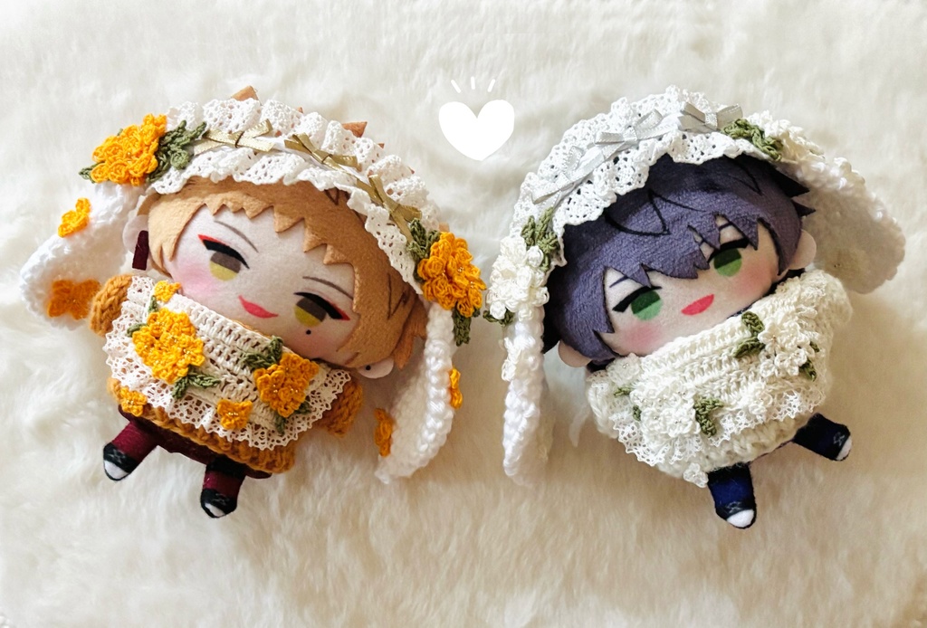 【にじぱぺサイズ】金木犀•銀木犀なうさぎさんset