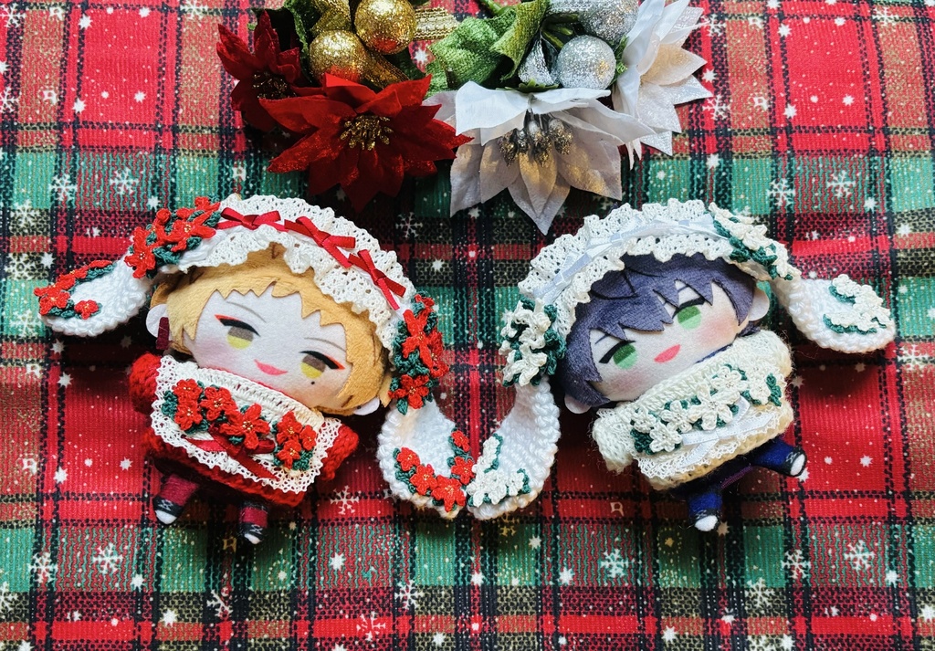 12/27 21:00【にじぱぺサイズ】ポインセチアなうさぎさんset