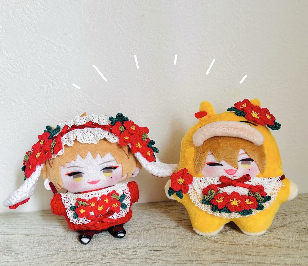 1/29(木)22:00【にじぱぺサイズ】椿なうさぎさんset