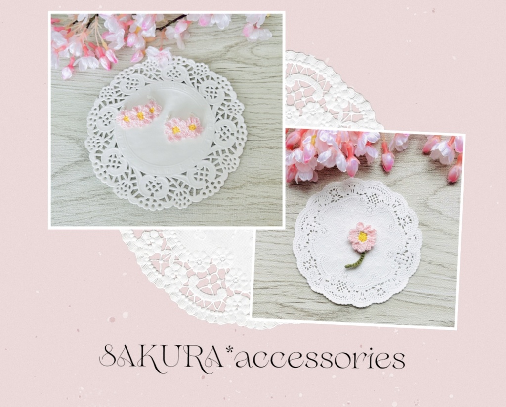 3/29 22:00🌸さくらの髪飾り&一輪のさくら