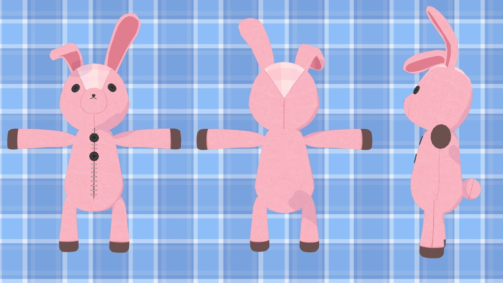 ウサギぬいぐるみアバター【メきゃべちゃん】