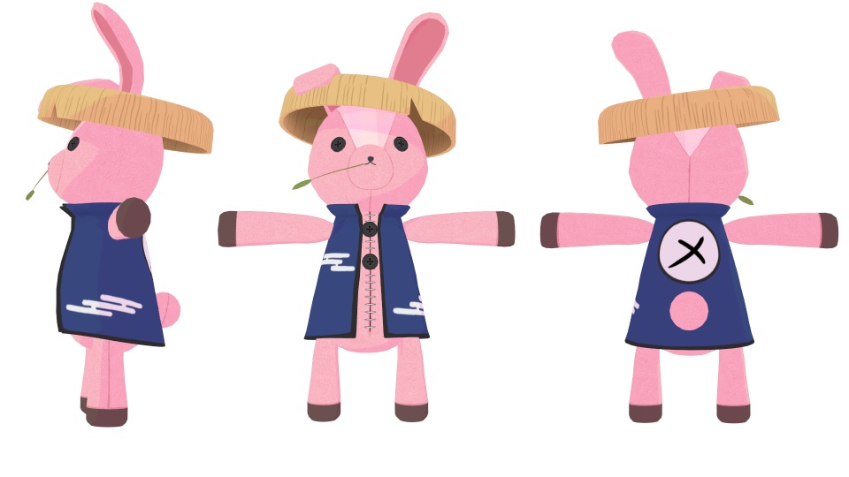 3Dアバターメきゃべちゃん追加衣装「風来坊」