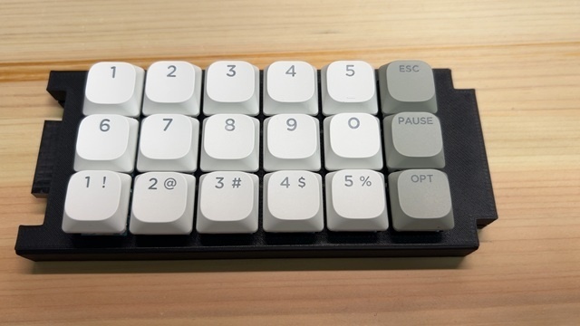 TrackBallBar用6×3キーパッド拡張ユニット