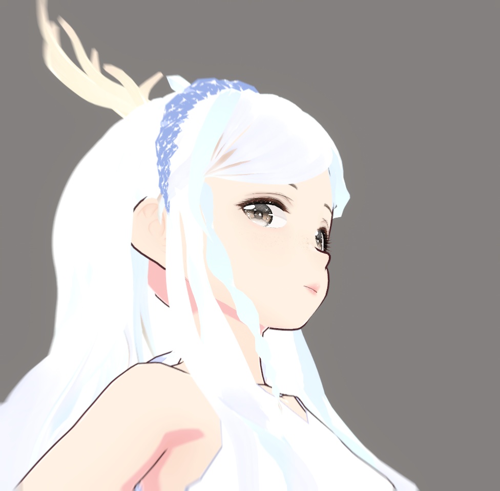 Reindeer theme long hair preset (textures and bones included) - VRoid