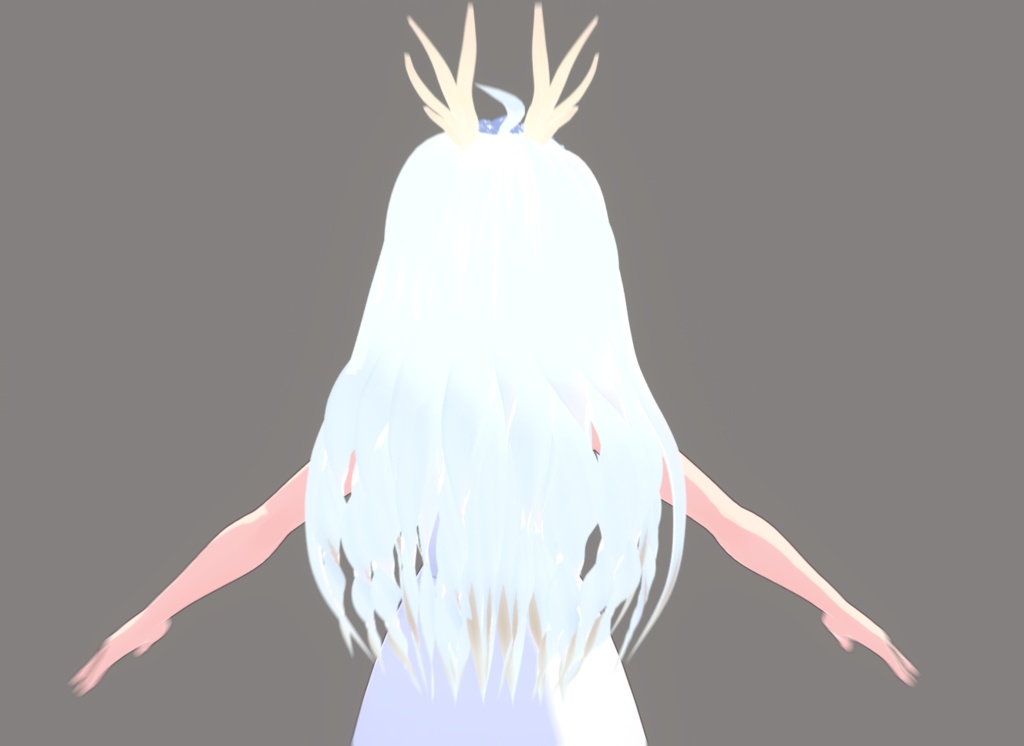 Reindeer theme long hair preset (textures and bones included) - VRoid
