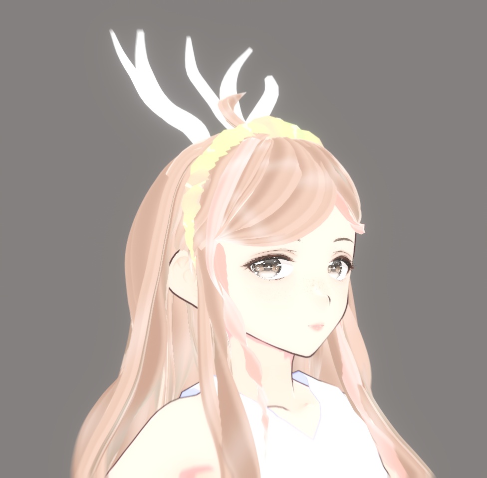 Reindeer theme long hair preset (textures and bones included) - VRoid