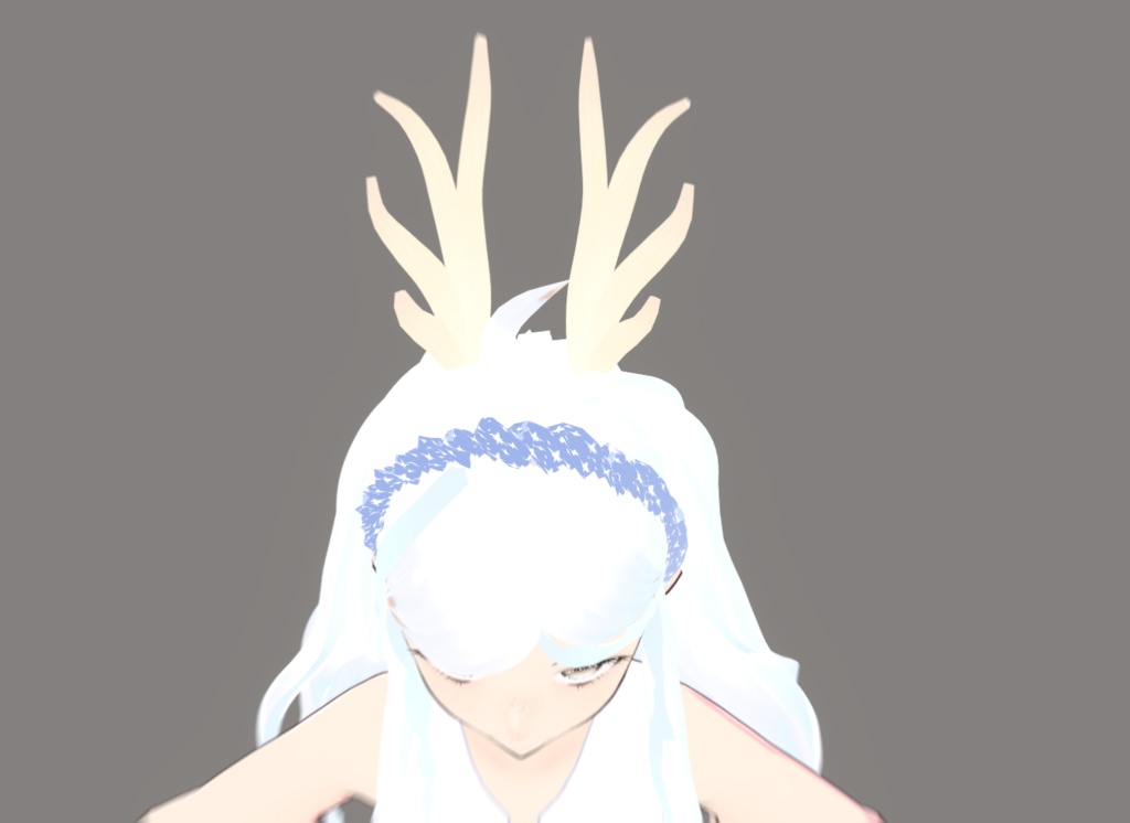 Reindeer theme long hair preset (textures and bones included) - VRoid