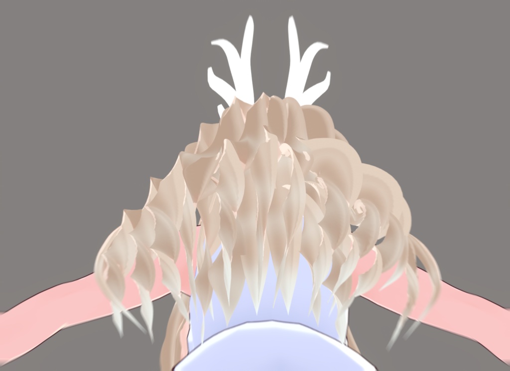 Reindeer theme long hair preset (textures and bones included) - VRoid