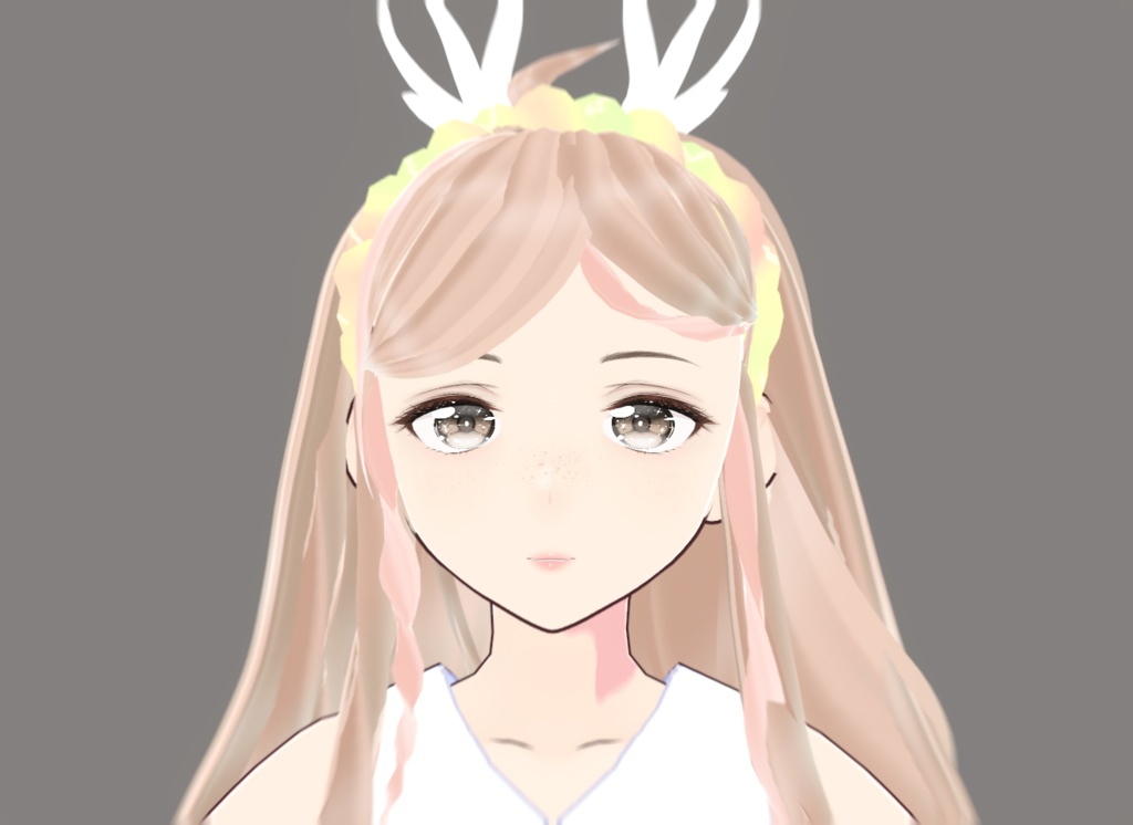 Reindeer theme long hair preset (textures and bones included) - VRoid