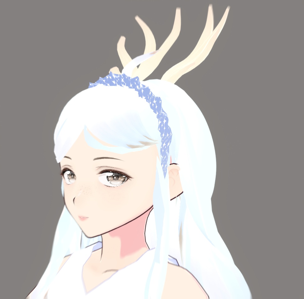 Reindeer theme long hair preset (textures and bones included) - VRoid