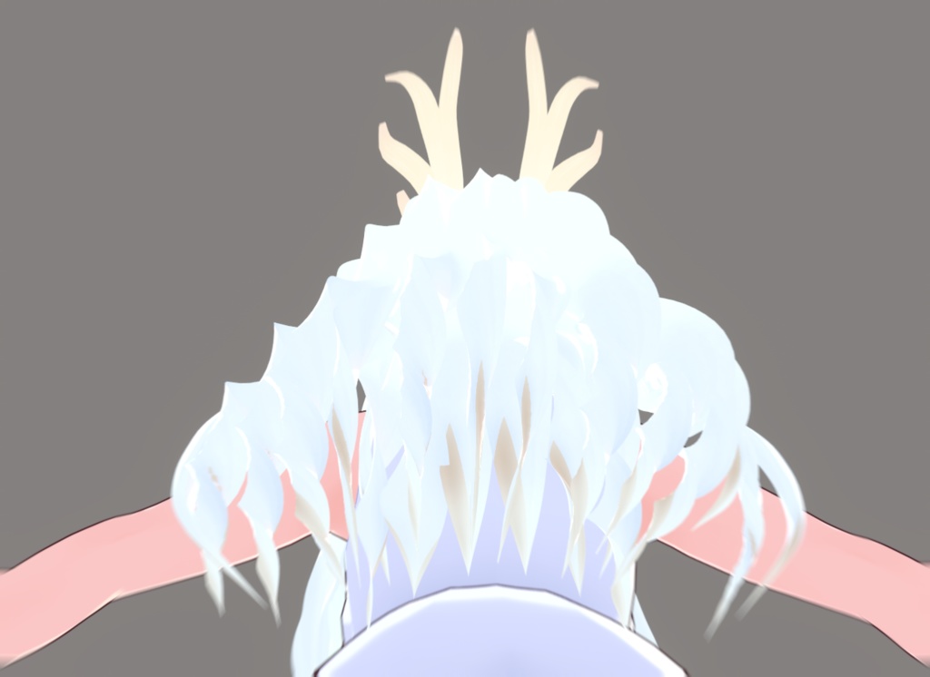 Reindeer theme long hair preset (textures and bones included) - VRoid