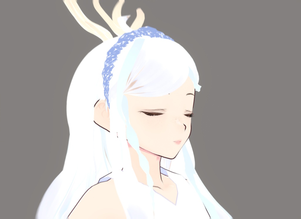 Reindeer theme long hair preset (textures and bones included) - VRoid